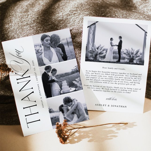 Elegante tarjeta de agradecimiento al Collage de f (Subido por el creador)