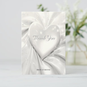 Elegante tarjeta de agradecimiento al corazón de l