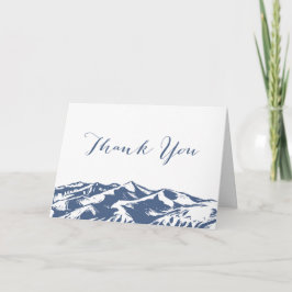 Elegante Tarjeta De Agradecimiento Boda De Montaña