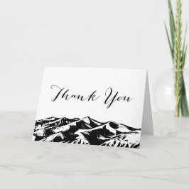 Elegante Tarjeta De Agradecimiento Boda De Montaña