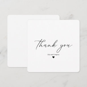 Elegante Tarjeta de Agradecimiento con Corazón en 