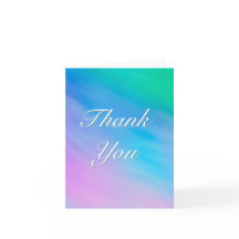 Elegante tarjeta de agradecimiento con suave cielo