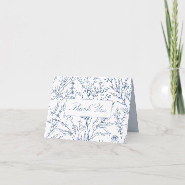Elegante tarjeta de agradecimiento de Baby Shower  (Anverso)