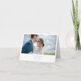 Elegante Tarjeta de Agradecimiento de Boda con Cal