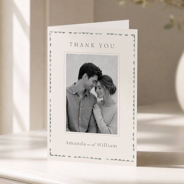 Elegante Tarjeta de Agradecimiento de Boda con Fot (Subido por el creador)