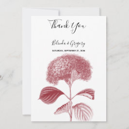 Elegante Tarjeta de Agradecimiento de Boda con Hor