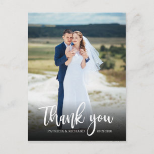 Elegante Tarjeta de Agradecimiento de Boda con Let