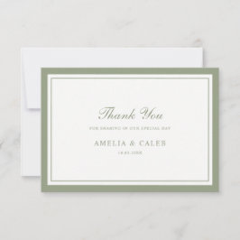 Elegante Tarjeta de Agradecimiento de Boda con Mar