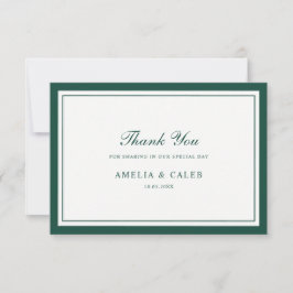 Elegante Tarjeta de Agradecimiento de Boda con Mar