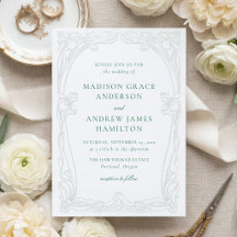 Elegante Tarjeta de Agradecimiento de Boda con Mar