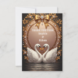 💍 Elegante Tarjeta de Agradecimiento de Boda de C