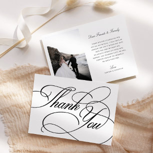 Elegante tarjeta de agradecimiento de Boda de cali