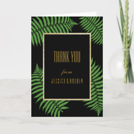 Elegante tarjeta de agradecimiento de boda de hele
