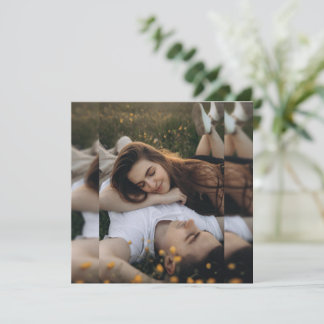 Elegante tarjeta de agradecimiento de boda floral 