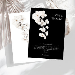 Elegante Tarjeta de Agradecimiento de Boda Floral 