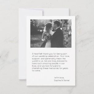 Elegante Tarjeta de agradecimiento de boda   Perso