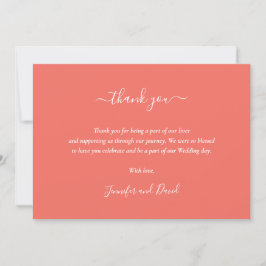Elegante Tarjeta de agradecimiento de Coral de Scr
