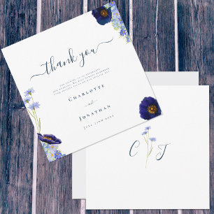 Elegante Tarjeta De Agradecimiento De Flor Silvest