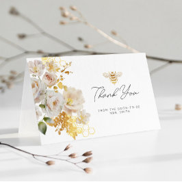 Elegante tarjeta de agradecimiento de flor silvest