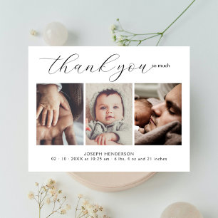 Elegante Tarjeta de Agradecimiento de Foto con Let