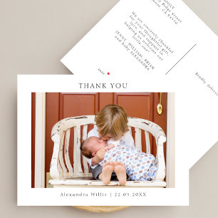 Elegante tarjeta de agradecimiento de fotos para b