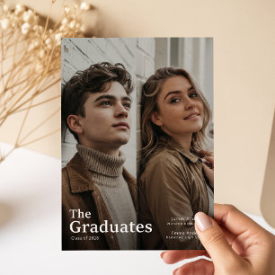 Elegante tarjeta de agradecimiento de graduación c