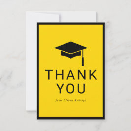 Elegante Tarjeta de agradecimiento de graduación p