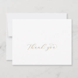 Elegante Tarjeta de agradecimiento de guión dorado