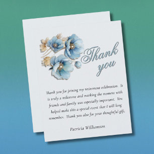 *Elegante Tarjeta de Agradecimiento de Jubilación