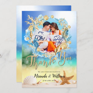 Elegante tarjeta de agradecimiento de la marioneta