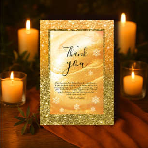 Elegante tarjeta de agradecimiento de oro   Purpur