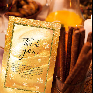 Elegante tarjeta de agradecimiento de oro   Purpur