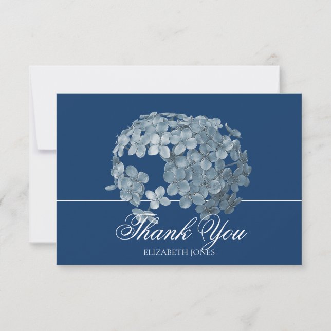 Elegante tarjeta de agradecimiento de racimo flora (Anverso)