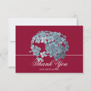 Elegante tarjeta de agradecimiento de racimo flora
