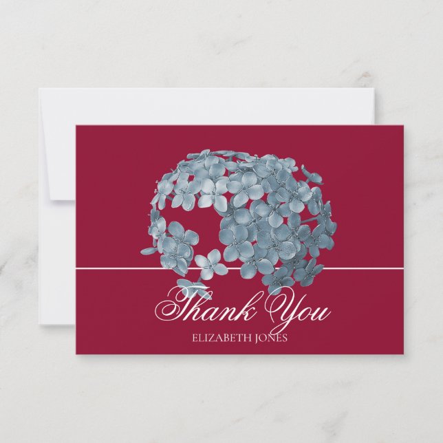 Elegante tarjeta de agradecimiento de racimo flora (Anverso)