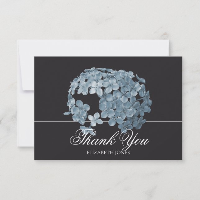 Elegante tarjeta de agradecimiento de racimo flora (Anverso)