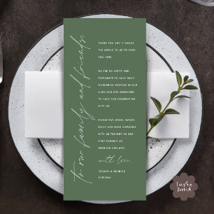 Elegante Tarjeta de agradecimiento de recepción de