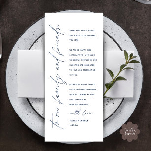 Elegante Tarjeta de agradecimiento de recepción de
