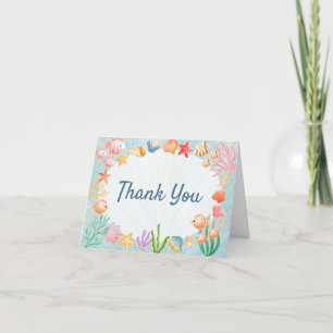 Elegante tarjeta de agradecimiento de Shell-ebrate