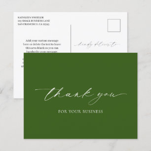 Elegante tarjeta de agradecimiento empresarial en 