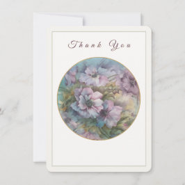 Elegante Tarjeta De Agradecimiento Floral Pintada