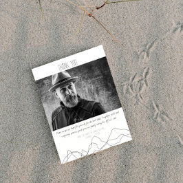 Elegante tarjeta de agradecimiento funeral moderno