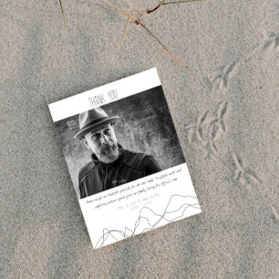 Elegante tarjeta de agradecimiento funeral moderno