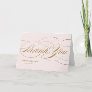 Elegante Tarjeta de agradecimiento - Oro