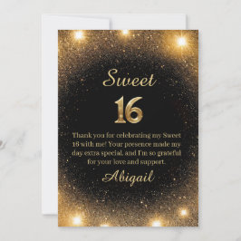 Elegante tarjeta de agradecimiento para Black & Go