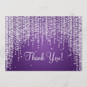 Elegante Tarjeta de Agradecimiento para Boda Noche