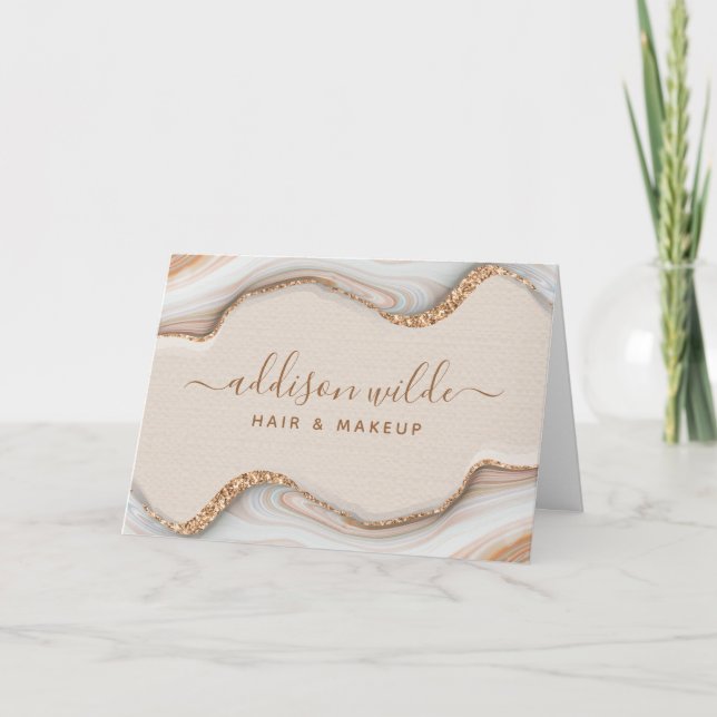 Elegante tarjeta de agradecimiento para clientes c (Anverso)