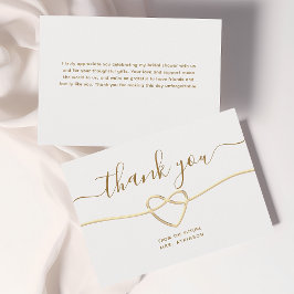 Elegante tarjeta de agradecimiento para ducha de n