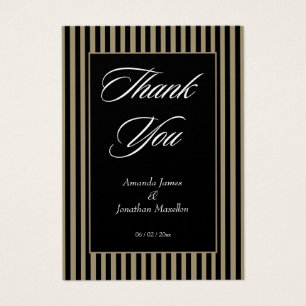 Elegante tarjeta de agradecimiento para franjas ve