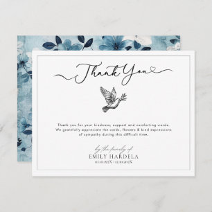 Elegante tarjeta de agradecimiento para funerales 